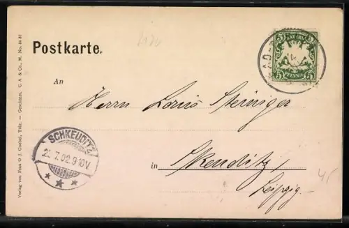 Künstler-AK Benediktbeuern, Blick zum Benediktenwand-Felsmassiv