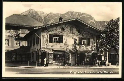 AK Garmisch, Haus und Geschäft Ludwig Schelshorn
