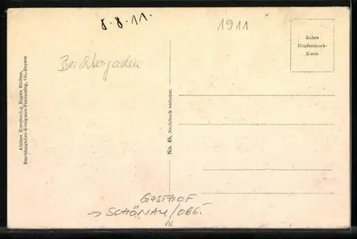 AK Schönau /Obb., Gasthof Salet-Alpe