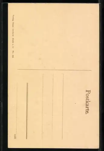 AK Halle a. S., Rolandfigur am Roten Turm