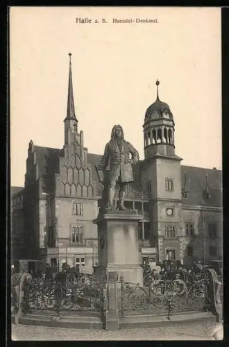 AK Halle a. S., Haendel-Denkmal