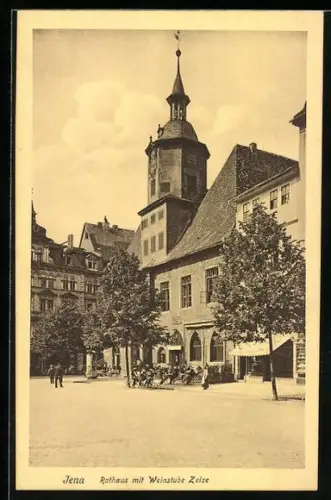 AK Jena, Rathaus, Gaststätte Weinstube Zeise
