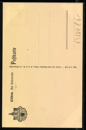 AK Cöthen, Am Holzmarkt, Fachwerkhaus