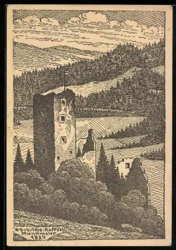 AK Waldkirch /Baden, Ruine Kastelburg