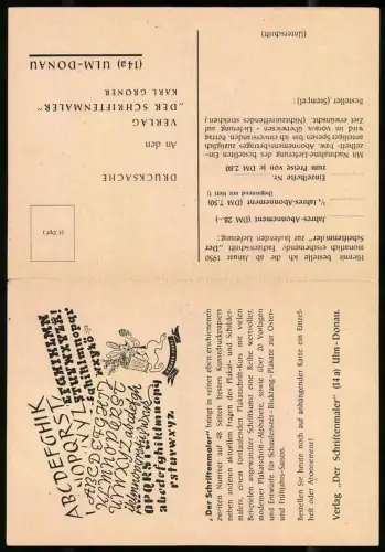 AK Ulm /Donau, Verlag Der Schriftenmaler, Zeitschrift Der Schriftenmaler, Innenansicht Geschäft