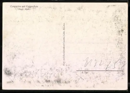 AK Lenggries, Ortspartie mit Geigerstein