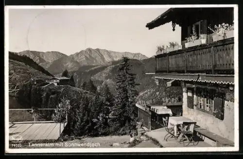 AK Bayrischzell, Gasthof Tanneralm mit Sonnwendjoch