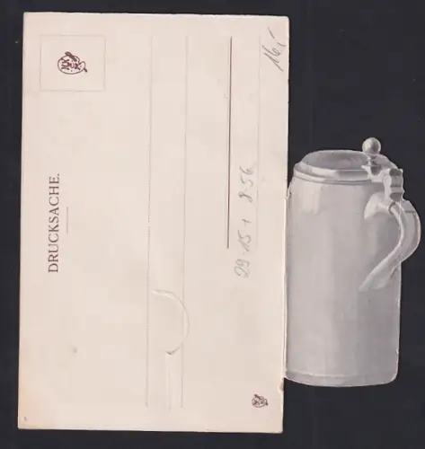 Künstler-AK München, Kgl. Hofbräuhaus hinter dem Bierkrug, Bierglas und Rettich, Münchner Kindl