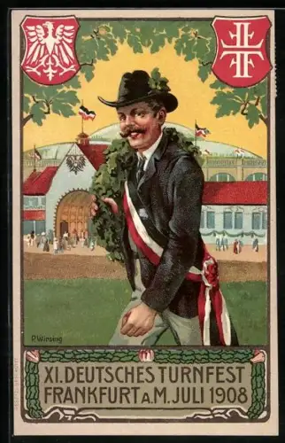 AK Frankfurt, XI. deutsches Turnfest 1908, Festgelände