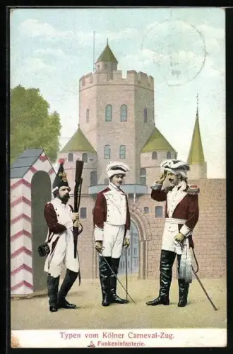 AK Typen vom Kölner Carneval-Zug, 5. Funkeninfanterie