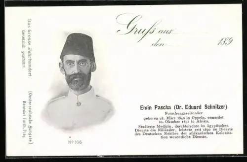 AK Emin Pascha (Dr. Eduard Schnitzer), Forschungsreisender