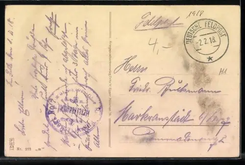 AK Soldaten mit Gasmasken in einer Schützengraben-MG-Stellung