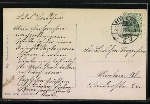 AK Berlin, Weltstadtleben in der Sieges Allee