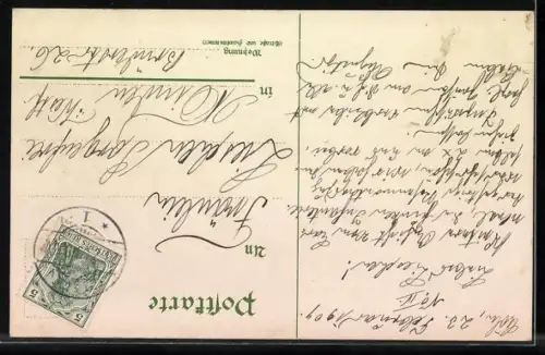 Lithographie Köln, Kölner Carneval, Funken-Infanterie, Festwagen, Fasching