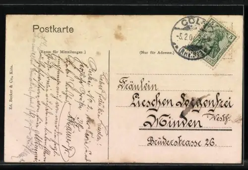 AK Köln, Kölner Carneval, 2. Stadt Kölner Ehrengarde anno 1800