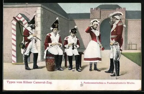 AK Köln, Funkenmariechen und Funkeninfanterie-Wache