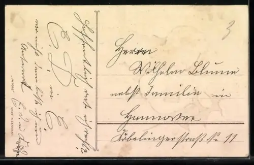 AK 10 Mark Schein, Mädchen mit Geldmünzen, Frau mit Schlangenstab, Prosit Neujahr