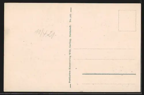 AK Hirschhorn am Neckar, Ortsansicht aus der Vogelschau