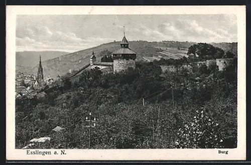 AK Esslingen / Neckar, Blick zur Burg