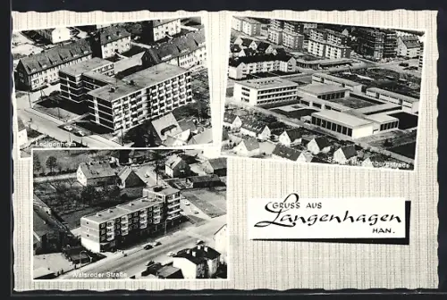 AK Langenhagen, Schule in der Hindenburgstrasse, Ledigenheim, Siedlung Walsroder Strasse