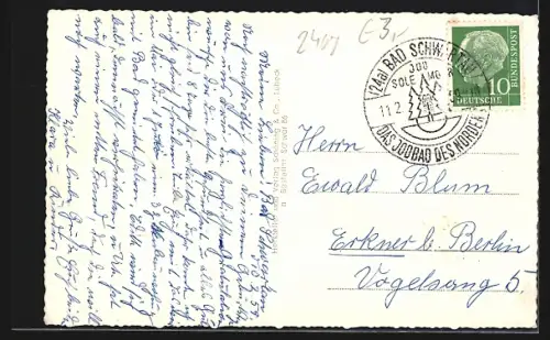 AK Bad Schmiedeberg, Schwartauer Werke, Bahnhofstrasse, Marktplatz und Amtsgericht, Jädestift und Städt. Krankenhaus