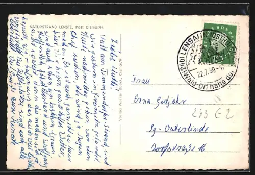 AK Lenste /Cismar, Naturstrand, Zeltplatz, Autos, Campingbetrieb