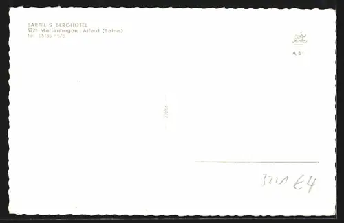 AK Marienhagen /Alfeld, Bartel`s Berghotel, Freibad