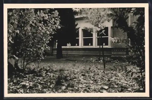 AK Seedorf / Lauenburg, Erholungsheim der HHLA, Gartenansicht