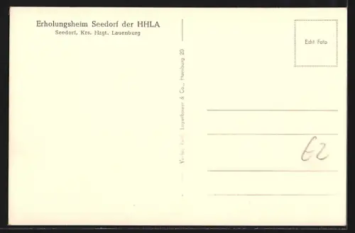 AK Seedorf / Lauenburg, Erholungsheim der HHLA, Gartenansicht