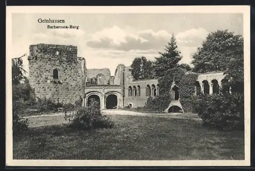 AK Gelnhausen, Barbarossa-Burg, Panorama