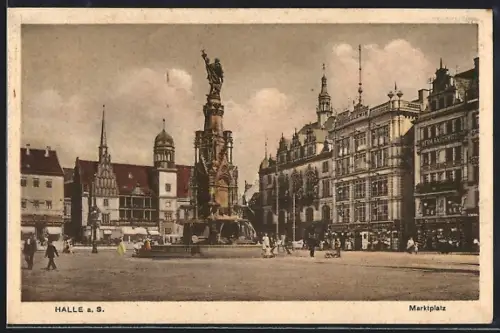 AK Halle a. S., Marktplatz