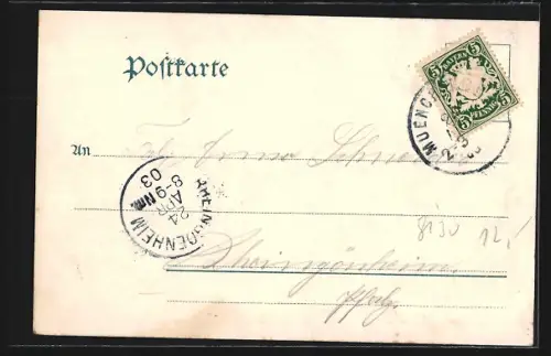 AK Starnberg, Segelboot und Ruderboot auf dem See, Ortsansicht