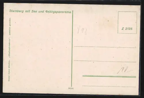 AK Starnberg, Ort mit See u. Gebirgspanorama