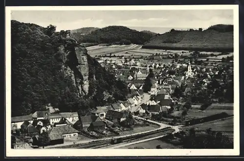 AK Dahn /Pfalz, Jungfernsprung, Ortsansicht