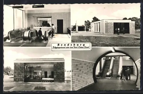AK Rendsburg, Fussgängertunnel unter dem Nord-Ostsee-Kanal