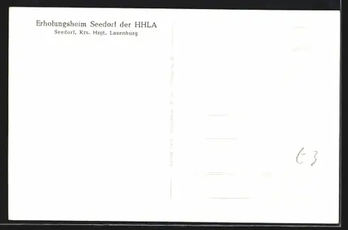 AK Seedorf /Lauenburg, Erholungsheim der HHLA, Innenansicht Schlafraum