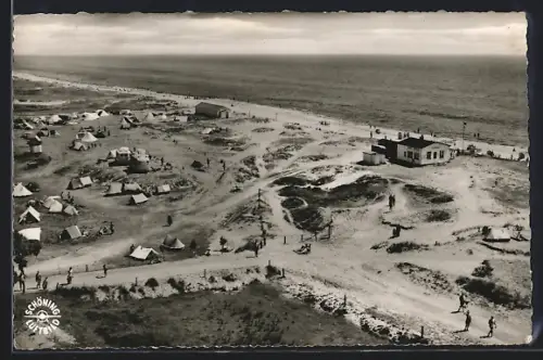 AK Lenste, Naturstrand mit Zelten, Strandhaus Zur Düne