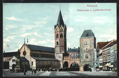 AK Eisenach, Nikolaitor, Lutherdenkmal
