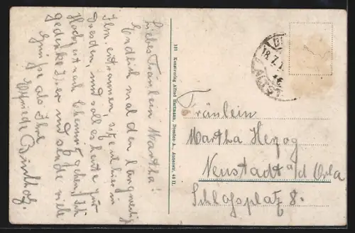 AK Dresden, Altmarkt, Rathausturm, Kreuzkirche