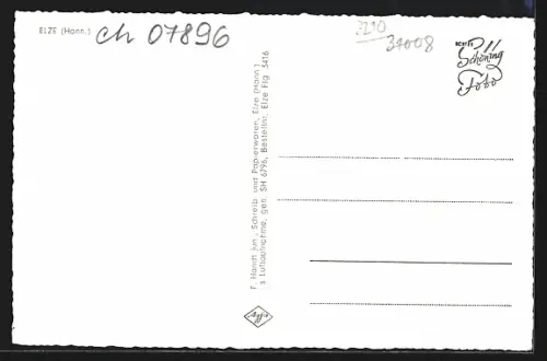 AK Elze /Hann., Ortsansicht, Fachwerkhäuser, Kirche