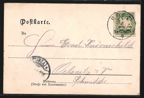 AK Hof / Saale, Partie aus dem Stadtpark