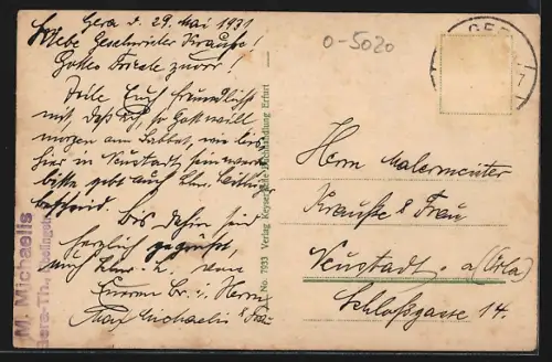 AK Erfurt, Kaiser-Wilhelm-Denkmal