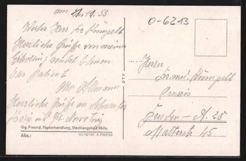 AK Stadtlengsfeld /Rhön, Ortsansicht