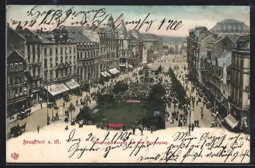 AK Frankfurt a. M., Mittwochskonzert auf dem Goetheplatz