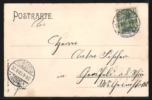 AK Frankfurt a. M., Mittwochskonzert auf dem Goetheplatz