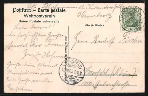 AK Hamburg, Fleetpartie von der Wandrahmsbrücke