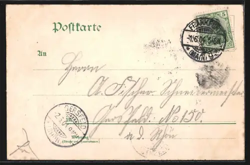 AK Alt-Frankfurt, Totalansicht, Brücke, Dom