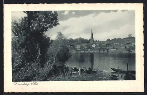 AK Lauenburg /Elbe, Ortsansicht mit Kirche
