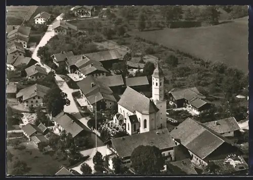 AK Grosshöhenrain üb. Holzkirchen, Ortsansicht aus der Vogelschau