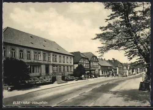 AK Elze /Han., Hauptstrasse mit Fachwerkhäusern